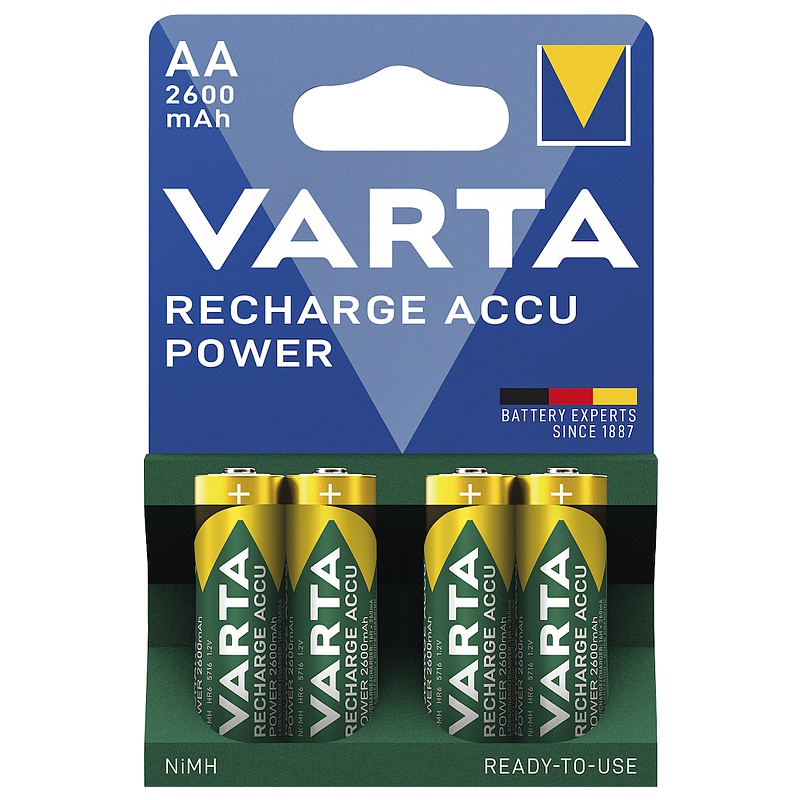 Batterie VARTA Rechargeable, AA 2600mAh, 4 Stk.