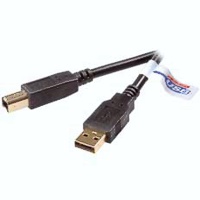USB-Kabel 2.0, 480Mbps, A/B, m/m, Vivanco, 3m weiss