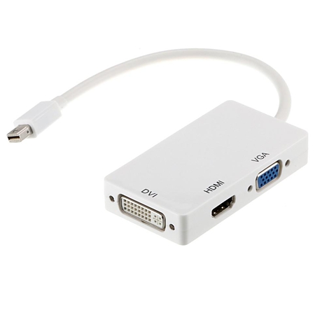 Adapter Mini-DisplayPort zu VGA/DVI/HDMI, m/w