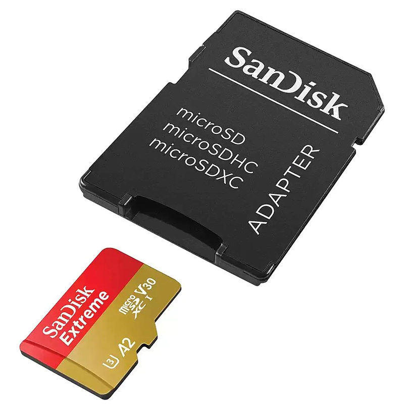 micro SDXC, SanDisk, Extreme UHS-I A2 V30, 512GB
