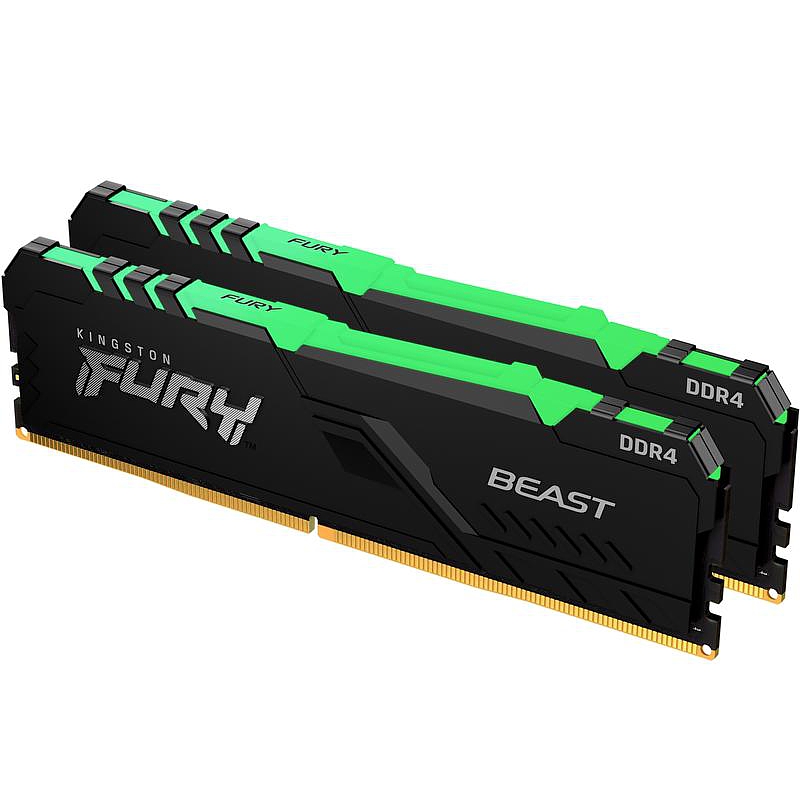 DDR4, 32GB, 3200Mhz Kingston Fury Beast RGB (2x16GB) DDR4, 32GB, 3200Mhz Kingston Fury Beast RGB (2x16GB)