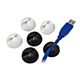 Kabel-Clip, LogiLink, schwarz/weiss