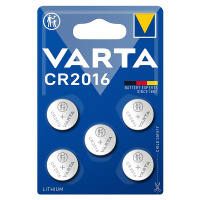 Batterie VARTA Knopfzelle, CR2016, 5 Stück