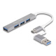 USB-Hub 3.0, 4 Port, Delock, USB-C/A