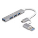 USB-Hub 3.0, 4 Port, Delock, USB-C/A              