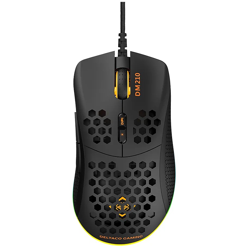 Maus DELTACO Lightweight GAM-108 RGB schwarz Maus DELTACO Lightweight GAM-108 RGB schwarz