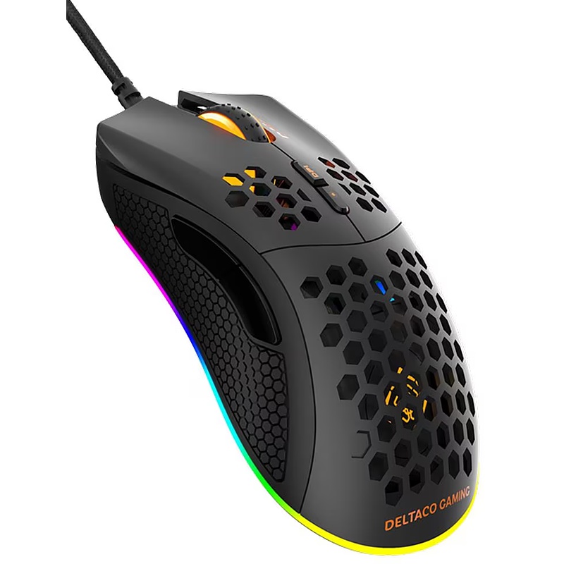 Maus DELTACO Lightweight GAM-108 RGB schwarz alt=
