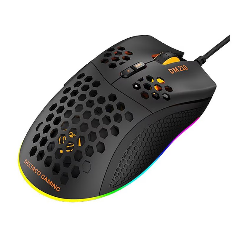 Maus DELTACO Lightweight GAM-108 RGB schwarz alt=