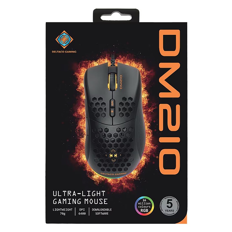 Maus DELTACO Lightweight GAM-108 RGB schwarz alt=