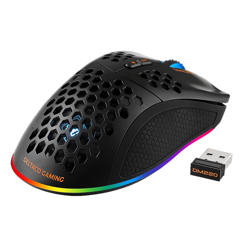 Maus DELTACO Lightweight GAM-120 RGB Wireless schwarz alt=