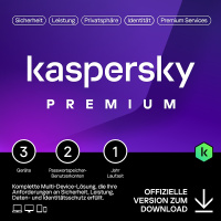 Kaspersky Premium, 1 Jahr, 3 Gerte               