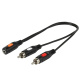 Audio Adapter 2xCinch Stecker / 1xKlinke 3,5mm Kupplung, 0.2m