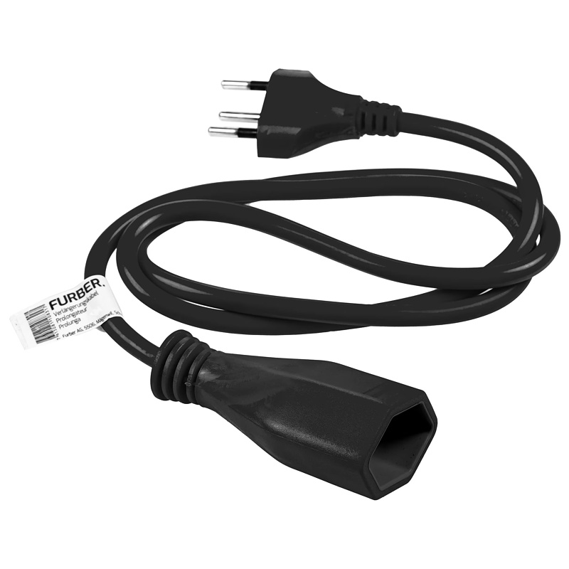 Verlängerungskabel T13-T12, 1m, schwarz alt=