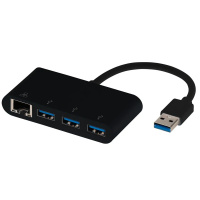 Ethernet-Adapter Gbit, RJ45, Vivanco, USB-A + Hub