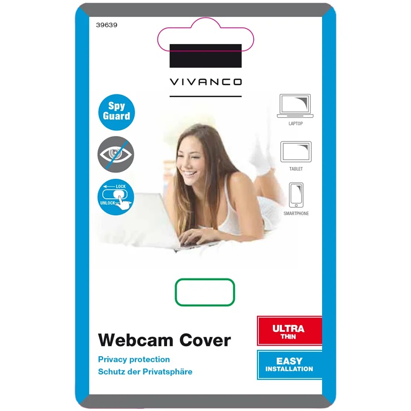 Webcam Abdeckung Vivanco, schwarz, 1 Stück alt=
