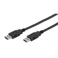 USB-Kabel 2.0, 480Mbps, A/A, m/m, Vivanco, 1.8m schwarz                    