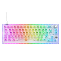 Tastatur DELTACO TKL Gaming mech GAM-160-T-CH transparent RGB, CH (PC Gaming-Zubehör)