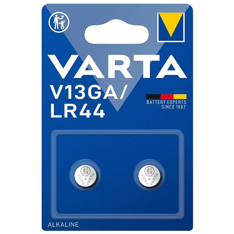 Batterie VARTA Knopfzelle, V13GA LR44, 2 Stck