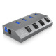 USB-Hub 3.0, 4 Port, ICY BOX IB-HUB1405, USB-A, passiv
