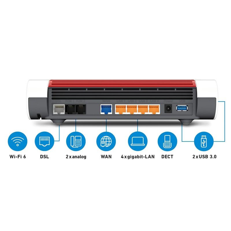 W-LAN 3600Mbps, AVM Fritz!Box 7590AX Router alt=