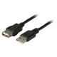 USB-Verlngerungskabel 2.0, 480Mbps, A/A, m/w, Vivanco, 3m schwarz